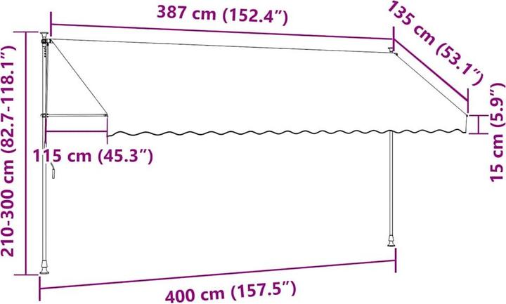 Produktbild vidaXL Markise (1.50 m)