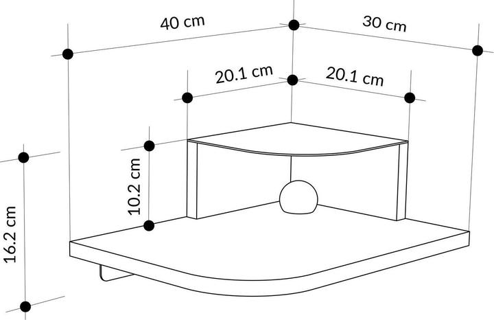 Immagine prodotto Skye Decor Luno Nightstand (40 x 30 x 16.20 cm)