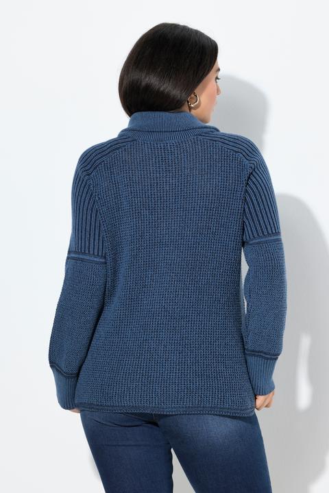 Produktbild Ulla Popken Pullover, Vintage-Look, Troyerkragen, Langarm (62)