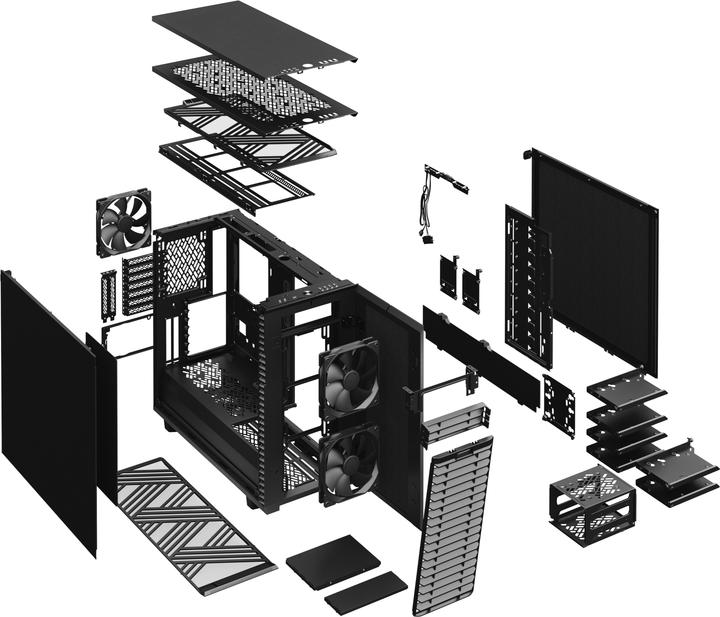 Produktbild Fractal Define 7 Black Solid (ATX, mATX, Mini-ITX, E-ATX)