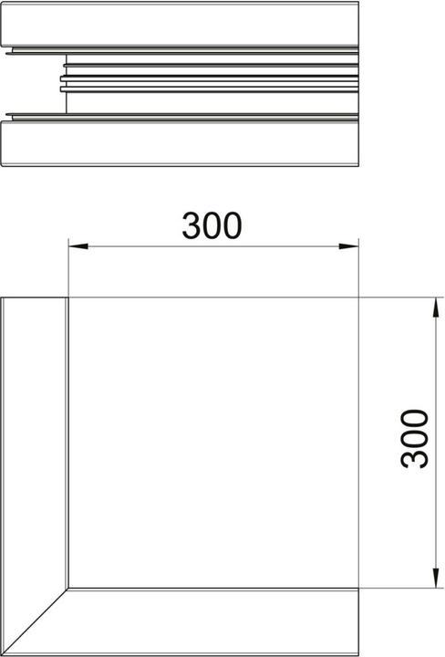 Actual product image OBO Bettermann OBO GA-SA70170RW Symmetrical external corner 70x170mm aluminium (7 cm)