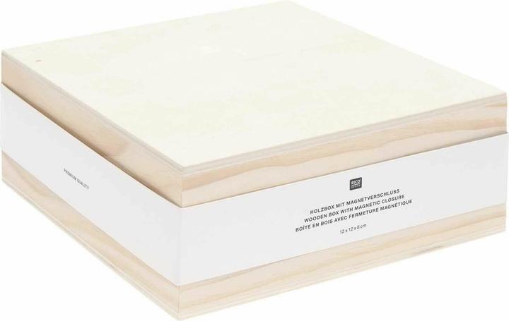 Produktbild Rico Design Holzbox quadratisch mit Magnetve.500601 (17 cm)