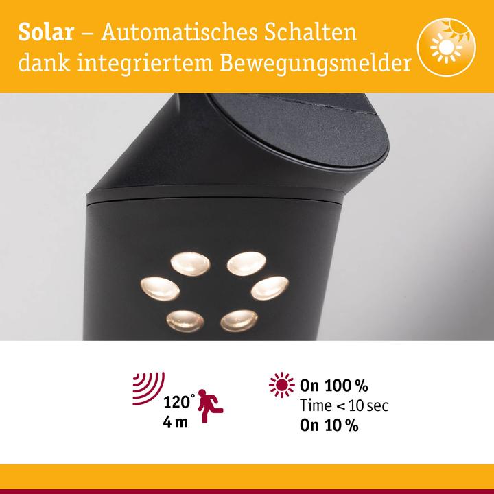 Produktbild Paulmann Solar Wandleuchte Ilias (115 lm, IP44)