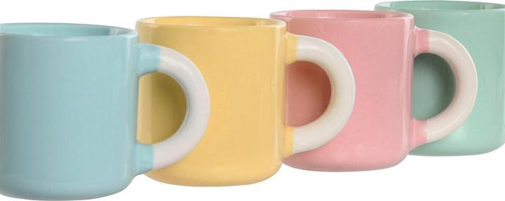 Actual product image Esprit Satz von Kaffeetassen Home Gelb Blau grün Rosa Porzellan 110 ml 4 Stücke (110 ml, 4 x)