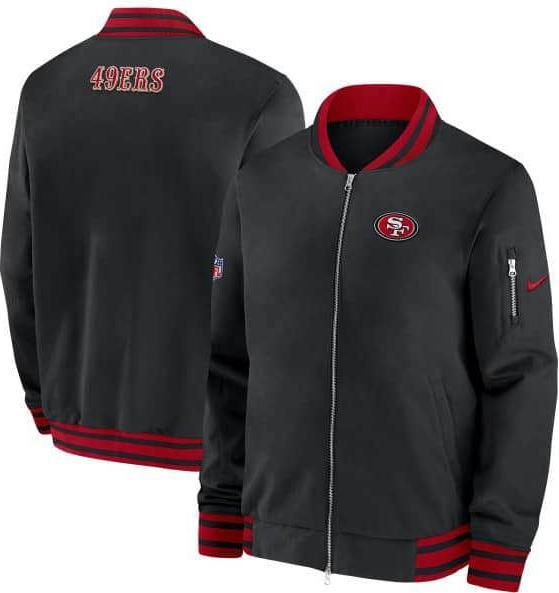 Nike San Francisco 49ers Coach Bomber Jacket L (L)
