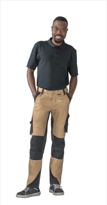 Actual product image Planam Work trousers Norit 6403, sand/black, size 46 (46, 46)