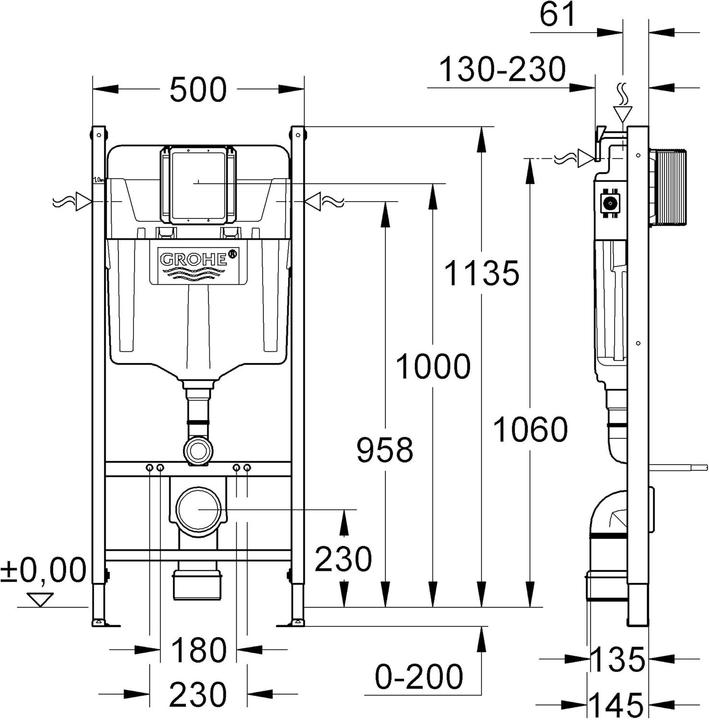 Immagine prodotto Grohe Set Solido 2 in 1 per WC, altezza 1,13 m