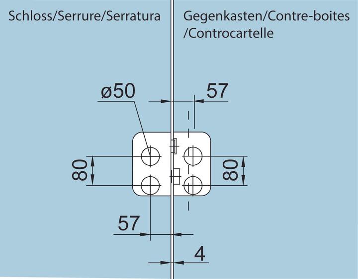 Produktbild Dormakaba Glastürschloss OFFICE Junior Leichtmetall silber eloxiert UV DIN links