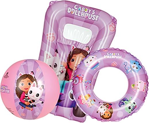 Actual product image Happy People HAPPYPEOPLE Gabby's Dollhouse beach set, consisting of: Beach ball, swimming ring, children's
