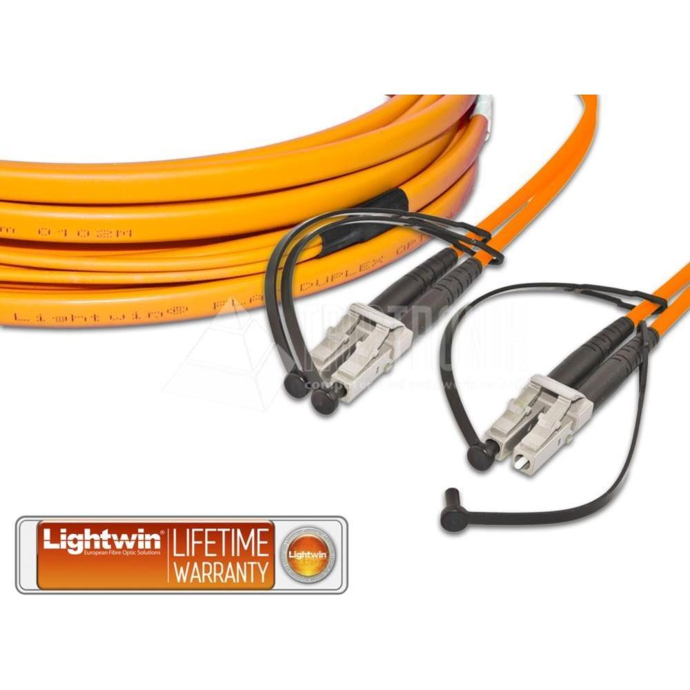 Wirewin High Quality Flat-Duplex LWL Patchkabel, MM OM2, LC, Netzwerkkabel