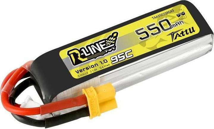 Produktbild Tattu R-Line 550mAh 7.4V 2S1P 95C Lipo Battery (7.40 V, 550 mAh)