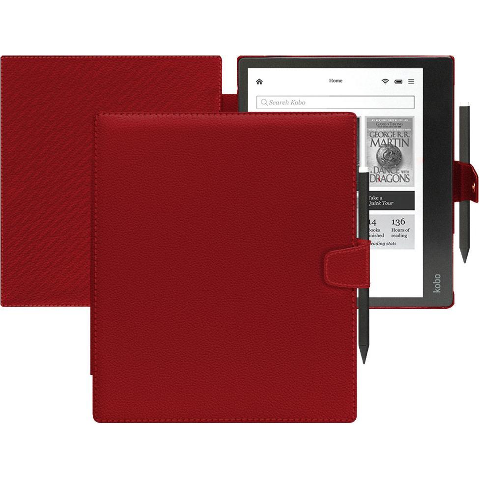 Noreve Lederschutzhülle horizontal (Kobo Elipsa 2E), Tablet Hülle, Rot