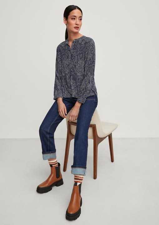 Actual product image Comma Bluse Viskosebluse mit Allovermuster (36)
