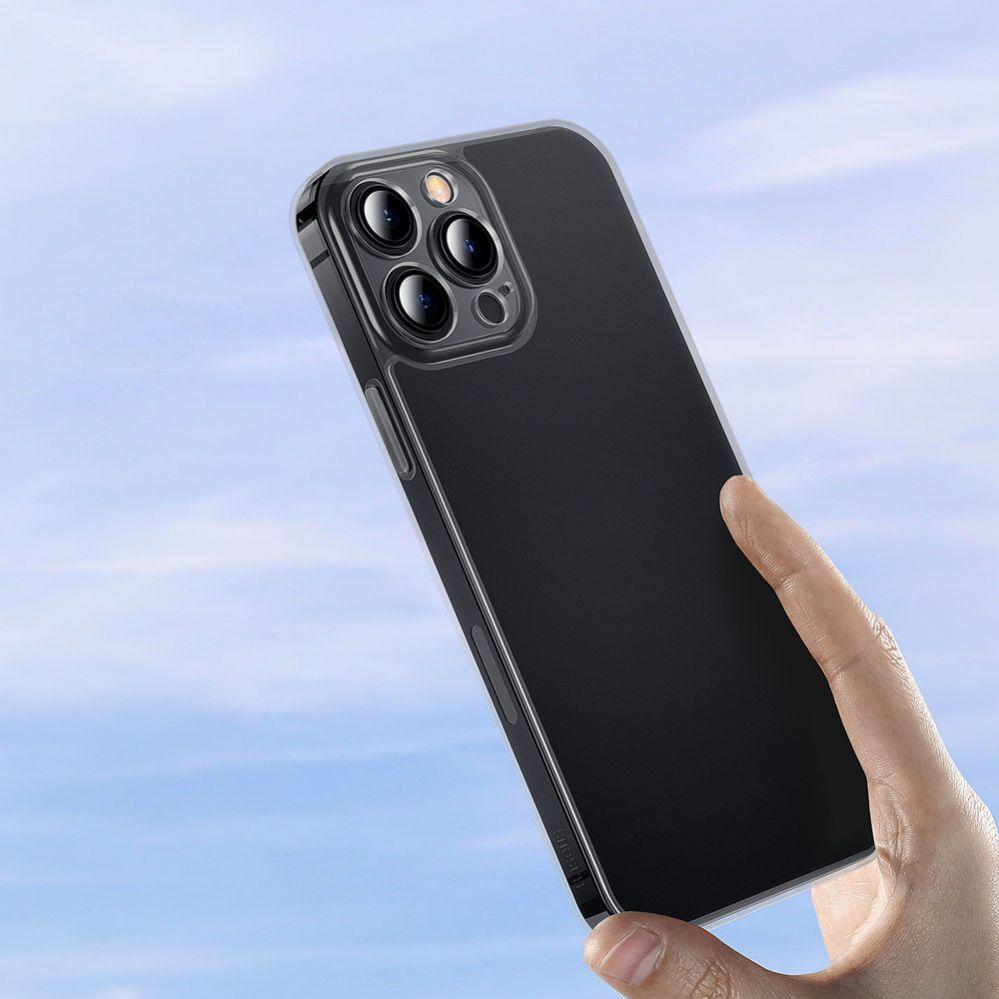 Thumbnail - Baseus Frosted Glass Protective Case For iP 6.1 Pro inch 2021 Black (Apple iPhone 13 Pro), Smartphone Hülle, Schwarz
