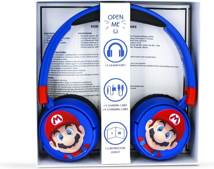 Productafbeelding OTL On-Ear koptelefoon Super Mario Blauw Rood