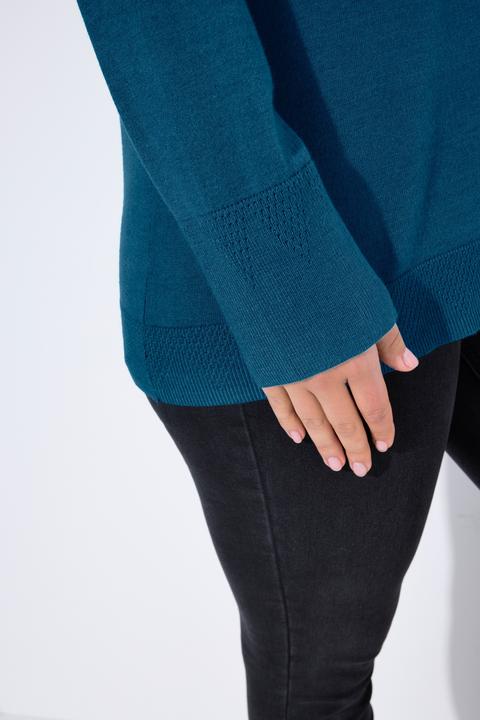 Produktbild Ulla Popken Pullover, Stehkragen, Langarm, Rippbündchen (62)