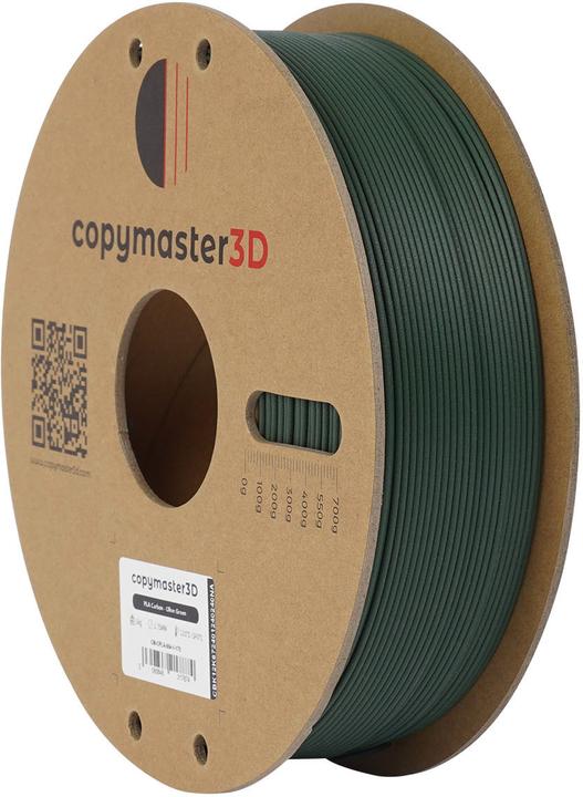 Produktbild Copymaster3D PLA Carbon Filament für 3D Drucker, 1,75 mm, grün (PLA, 1.75 mm, 1300 g)