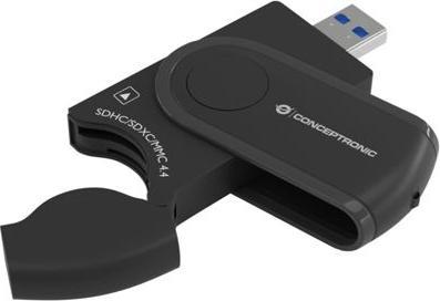 Produktbild Conceptronic Card Reader USB3.0 2xSD,2xMicroSD sw (USB 3.0, USB-C 3.2 Gen 1)