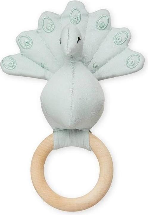 Produktbild Cam Cam Copenhagen Geschenkbox Muslin und Rassel- Pfau grey Wave