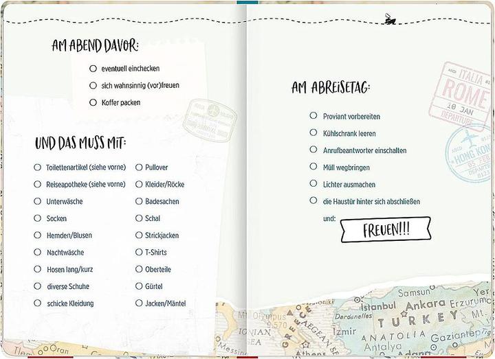 Actual product image Travel diary (map)