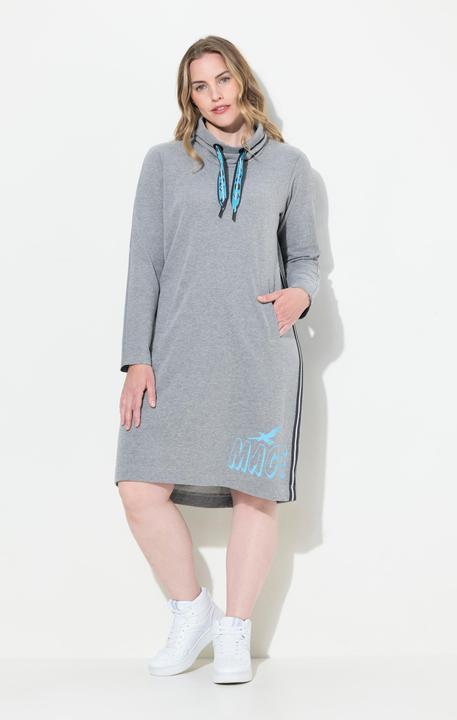 Actual product image Laurasøn Graphic Lettering Long Sleeve High Collared Dress (3XL)