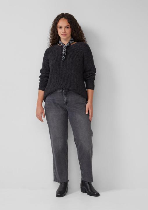 Produktbild S.Oliver Strickpullover Melierter Strickpullover mit Raglanärmeln (46)