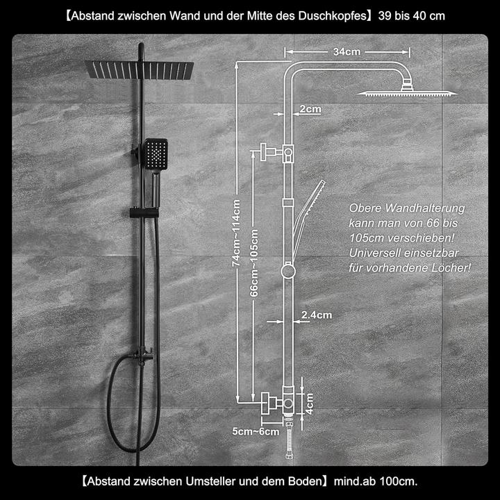 Actual product image Görbach Black Shower System