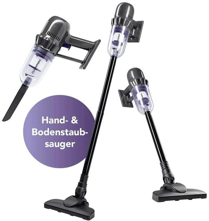 CleanMaxx Akku-Hand- und Stielsauger 14.8 V, Grau/Lila