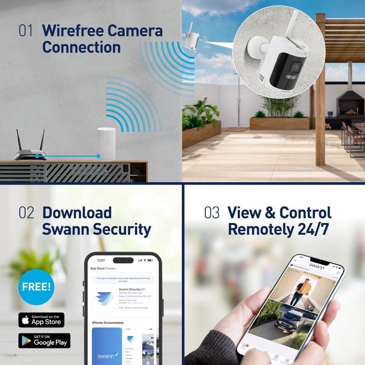 Actual product image Swann AllSecure800 WiFi 4K Security System 4 Cameras