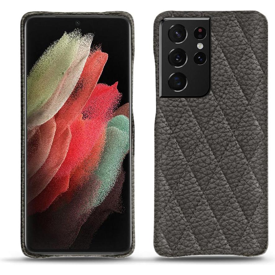 Noreve Lederschutzhülle (Samsung Galaxy S21 Ultra), Smartphone Hülle, Grau
