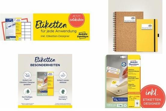 Produktbild Avery Universal-Etiketten, ablösbar