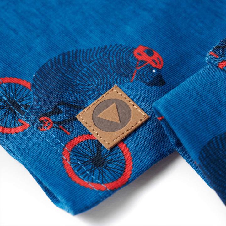 Image du produit vidaXL Pyjama enfant manches longues Bleu pétrole 92,Matière : 100 (92)