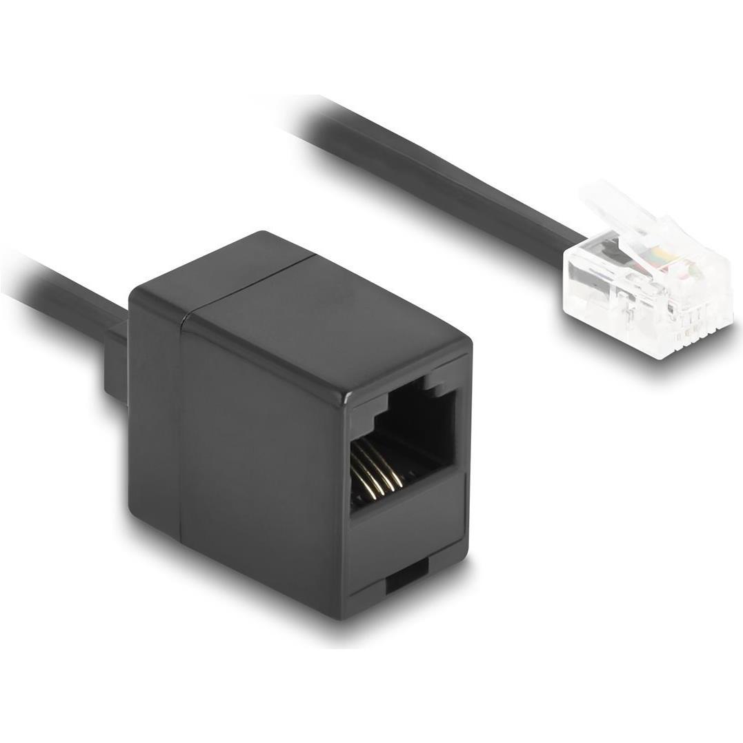Delock Telefonkabel / Spiralkabel RJ11 Stecker zu RJ45 Buchs, Telefon Zubehör