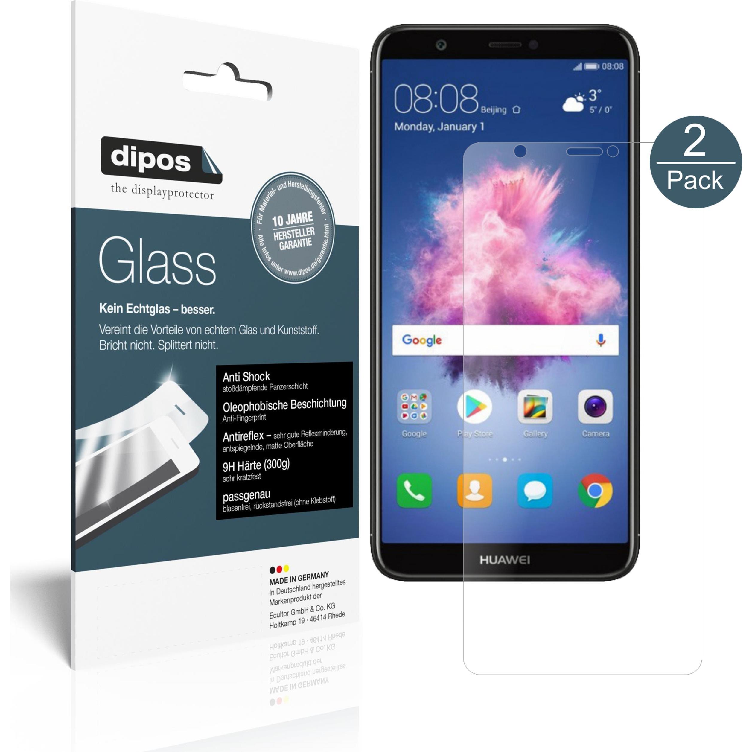 Dipos Displayschutz Anti-Shock (2 Stück, Huawei P Smart), Smartphone Schutzfolie, Transparent