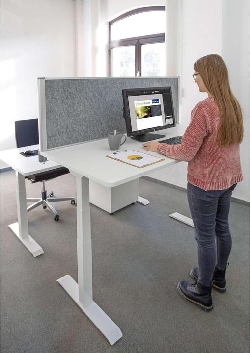 Immagine prodotto Maul MAULconnecto Uplight 120x50cm divisorio acustico da scrivania d.gr/an (120 x 51,5 cm)