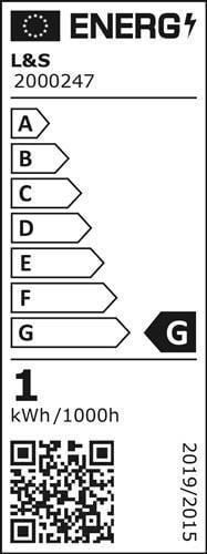 Energie-Label L&S LED-Band Tudo Eco (Warmweiss, 1500 cm, Indoor)