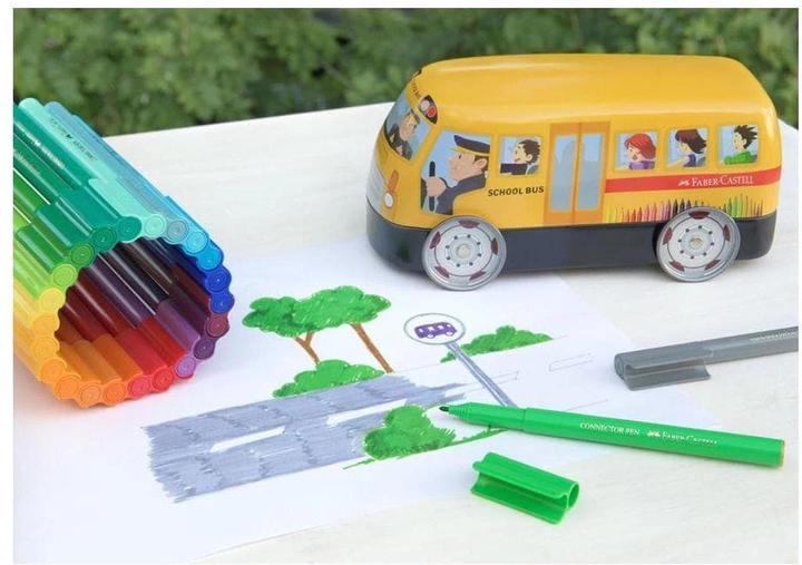 Produktbild Faber-Castell Connector Schulbus (Mehrfarbig, 43 x)