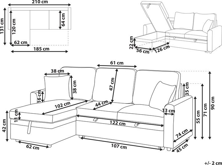 Produktbild Beliani Nassjo (3-Sitzer)