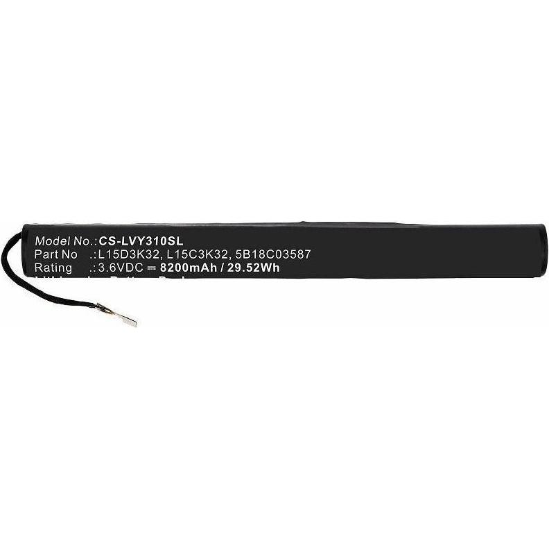 CoreParts Battery for Lenovo Tablet (8200 mAh), Notebook Akku, Schwarz