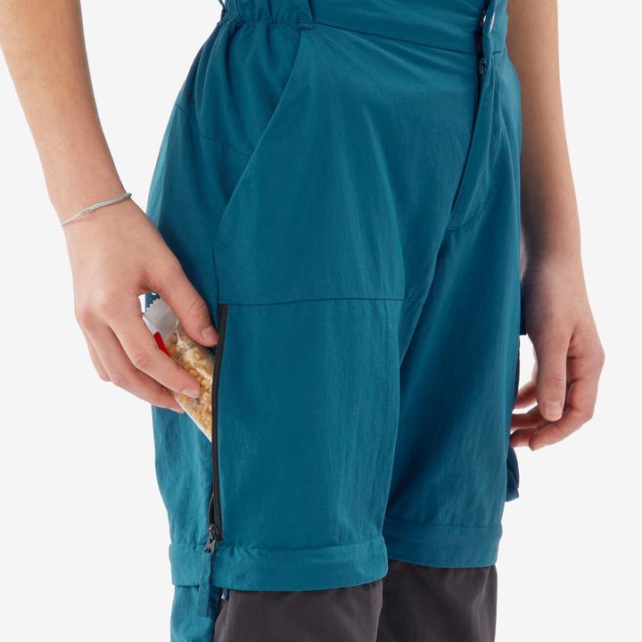 Image du produit Quechua Pantalon modulable de randonnée enfant 7-15 ans, MH500 bleu (134)