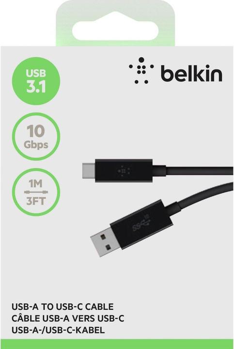 Immagine prodotto Belkin Cavo USB 3.1: Velocità di trasmissione dati 10Gbps (1 m, USB 3.1, 60 W)