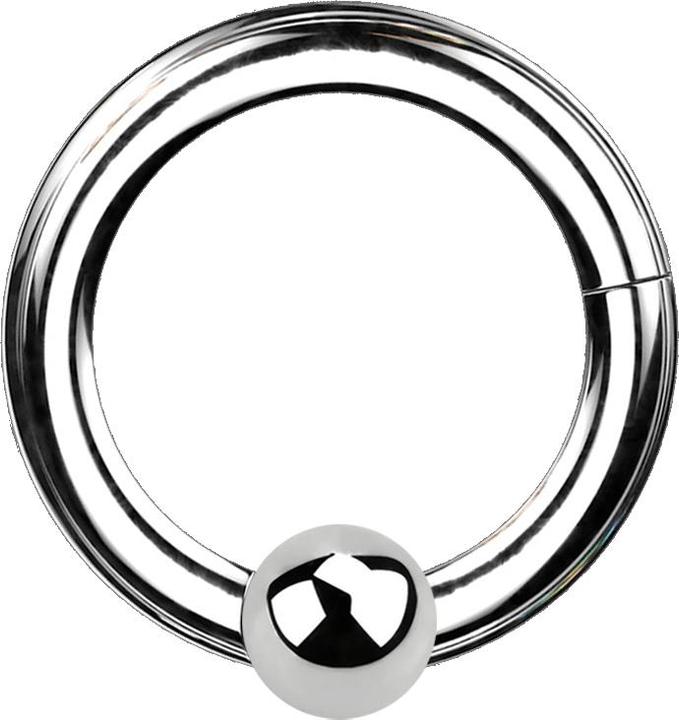 Immagine prodotto Star Piercing Segmentring klappbar silber mit Kugel (Acciaio chirurgico 316L, senza ottone)