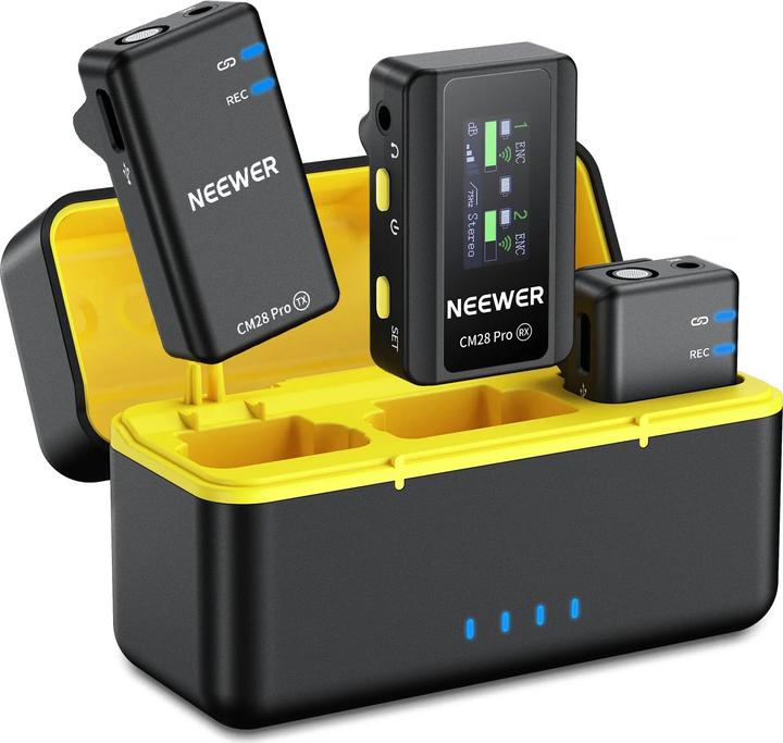 Neewer CM28 Pro Wireless Microphone System with Portable Charging Case