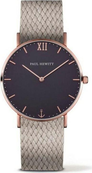 Immagine prodotto Paul Hewitt Linea Sailor Laguna Blu Oro Rosa Perlon Nocciola (Orologio da polso analogico, 39 mm)
