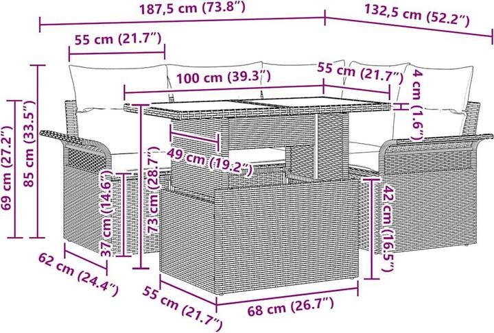 Produktbild vidaXL Evander