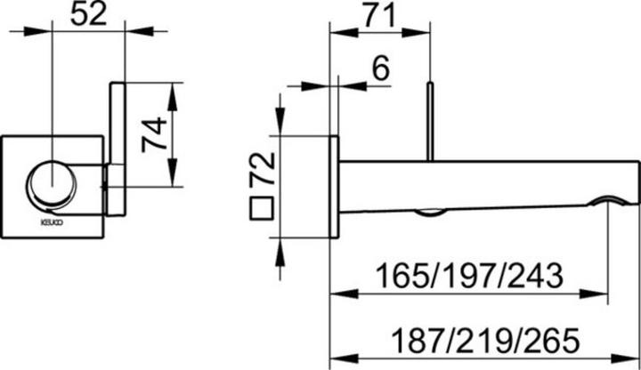 Produktbild Keuco EH-WT-MI IXMO Pure UP Ausldg 197mm vc