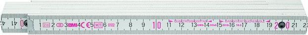 BMI Wooden folding rule white