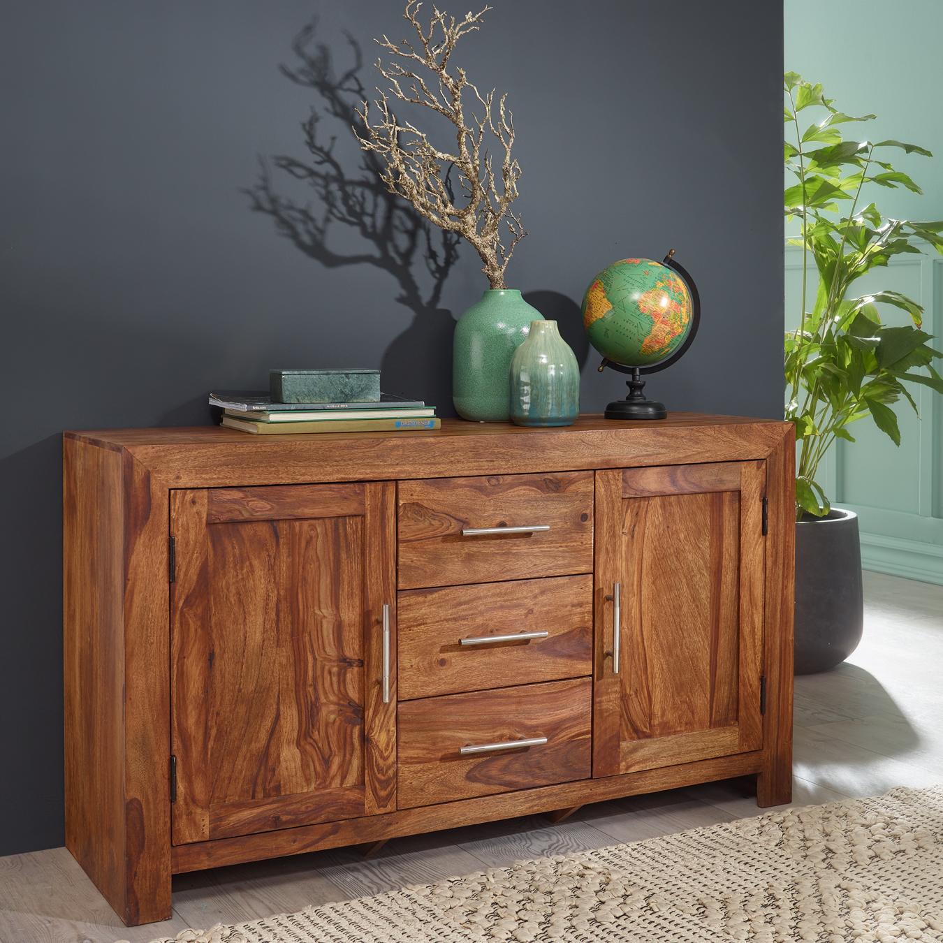 Thumbnail - FineBuy, Kommode + Sideboard, Sideboard Braun (118 x 40 x 70 cm)