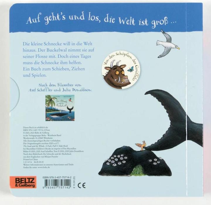 Actual product image Die Schnecke und der Buckelwal (German, Axel Scheffler, Julia Donaldson, Mirjam Pressler, 2023)