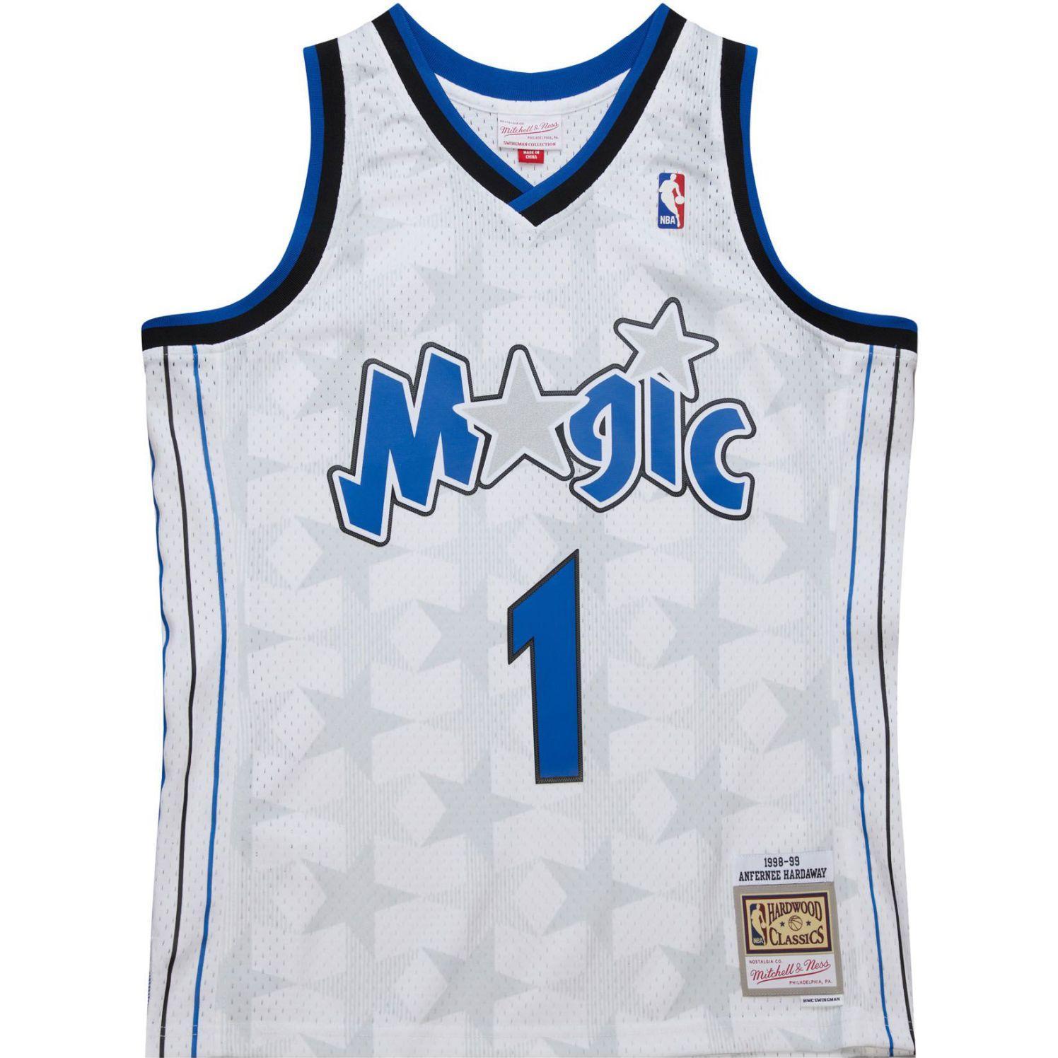 Thumbnail - Mitchell & Ness, Herren, Sportshirt, Swingman Mesh Jersey Orlando Magic Anfernee Hardaway - L (L), Weiss, L